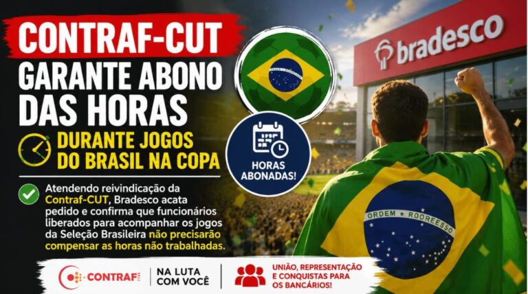 Bradesco horas abonadas – Copa – card Contraf