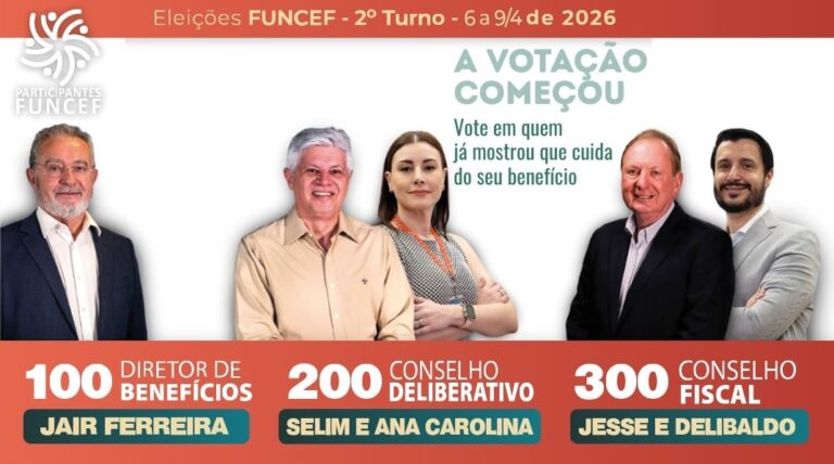 Funcef – A VOTACAO COMEÇOU – card Contraf
