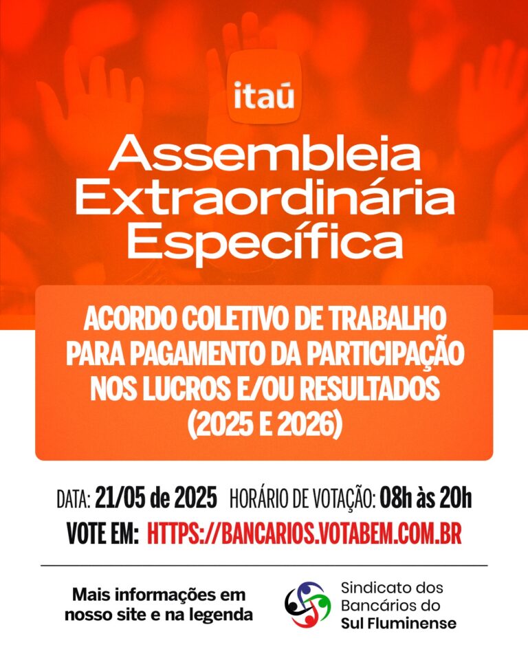 Itaú – SindSul – card assembleia